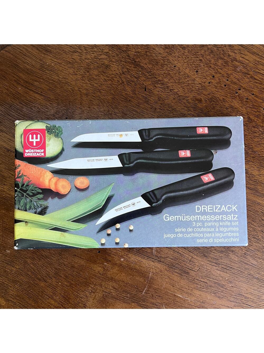 Wusthof Dreizack Paring Knife 3-knife Set in Box